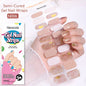 20 Tips Glitter Lines Semi-Cured Gel Nail Sticker