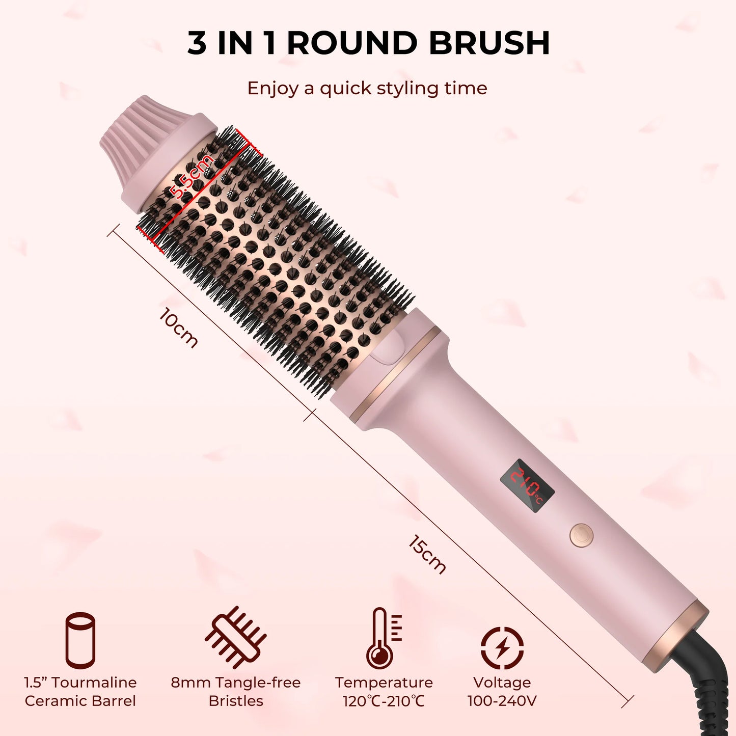 Ceramic Hair Curler Brush