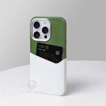 Magnetic Leather Card Holder Case for iPhone