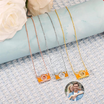 Custom Photo Camera Necklace