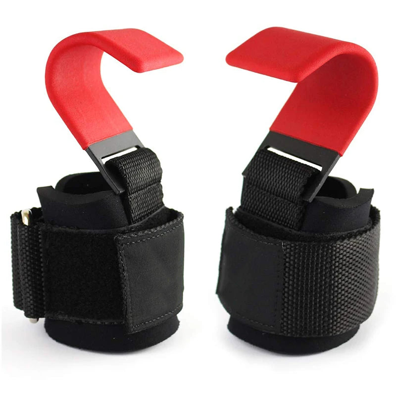 Weightlifting Hooks with Wrist Straps